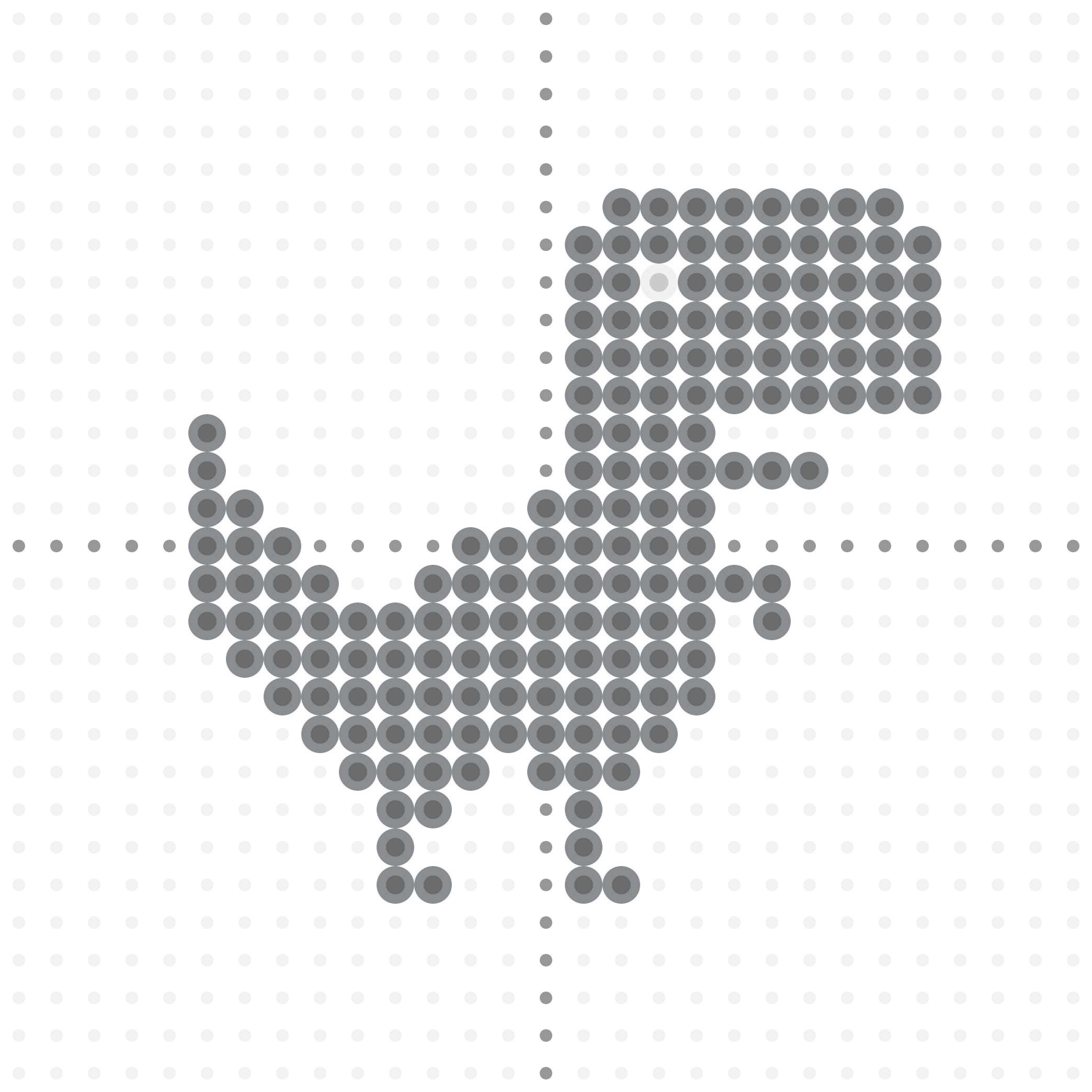 インターネット接続がない恐竜のアイロンビーズ図案 Chrome Dino しゃんぶるだんふぁん