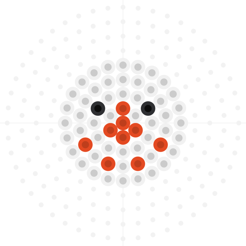 あつ森のゆきだるまのアイロンビーズ図案