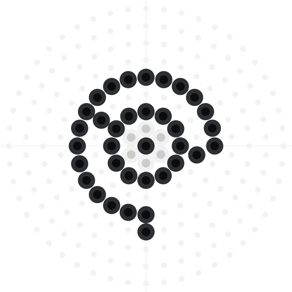 アンノーンCのアイロンビーズ図案