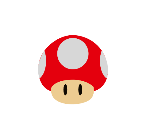 マリオきのこのイラスト