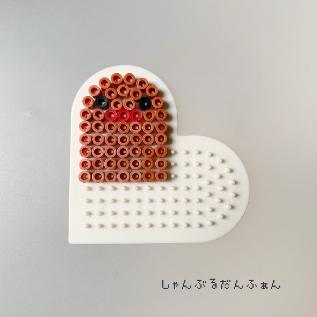立体用ディグダのアイロンビーズ配置