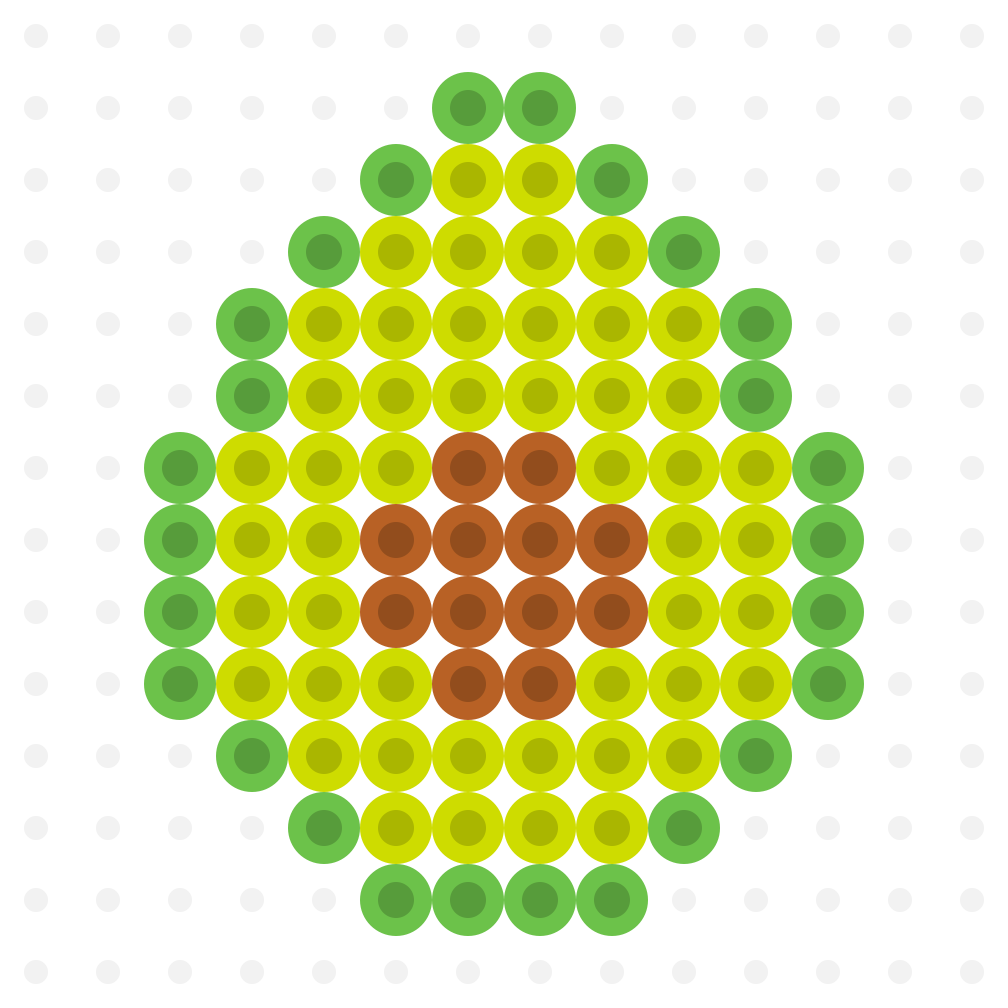 アボカドアイロンビーズ図案(スクエア型)