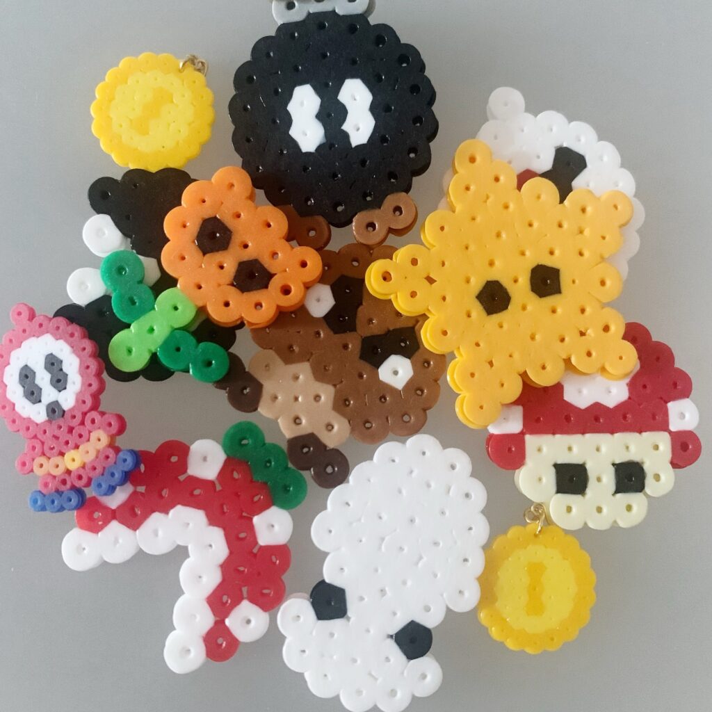 マリオアイテム敵キャラのアイロンビーズモチーフ